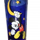Vintage Mickey Mouse Cobalt Blue Drinking Glass Stars Moon Fantasia 16oz Tumbler