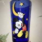 Vintage Mickey Mouse Cobalt Blue Drinking Glass Stars Moon Fantasia 16oz Tumbler