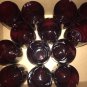 13 Drinking Glasses Red Royal Ruby Anchor Hocking Holiday Christmas Mid Century