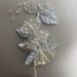 30pc Flower Spray Lt Blue Organza Pearls Sequins Bridal Wedding Custom Lampshade