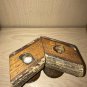 Rustic Candle Holders Primitive Wood Log Cabin Country Cottage Lodge Vintage 2pc