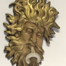 Vintage Aeolus Greek Wind Man Gold Burwood 1971 Mythology Of Greece MCM Decor