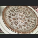MCM Georges Briard Gold Persian Garden Round Divided Glass Tray 1960s RARE Piece