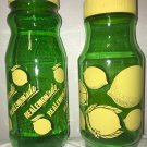 Vintage Lemon Lemonade Green Glass Jar Realemon Make Limoncello Liquor Cake Yumm