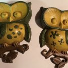 Vintage Owls MCM Metal Wall Art 1970s Sexton Lucky ������ Wise Bird Nature Wildlife