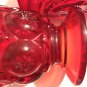 Vintage Moon & Stars Ruby Red LG Wright #44-41 Footed Tumbler Juice 2 pc Perfect