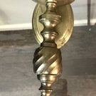 Vintage Brass Candle Holder Twisted Sconce Farm House Chic MCM Mediterranean