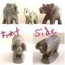 Carved Soapstone 3 Elephants and A Pig China Vintage 1940s Figures Collectible