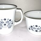 Vintage Pyrex Cream Sugar Summer Impressions Blueberry  Corning Corelle 1970