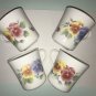 4 Corelle Summer Blush Pansy Corning Coffee Mugs Cups Cottage Chic RV Light Weig