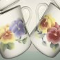 4 Corelle Summer Blush Pansy Corning Coffee Mugs Cups Cottage Chic RV Light Weig