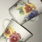 4 Corelle Summer Blush Pansy Corning Coffee Mugs Cups Cottage Chic RV Light Weig