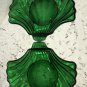 Vintage Green Dish Clam Shell Anchor Hocking Forest Emerald Mid Century Charm