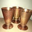 Vintage Glasses Marigold Carnival Crackle MCM Drink Tumblers Jeanette  3