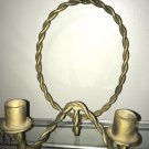 2 Vintage Cast Iron Candle Wall Sconce Twisted Metal Rope Rustic Farm House DIY