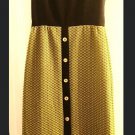 Real VINTAGE Maxi Dress Sexy Button Front Split Party Wear 70s Turtleneck MCM