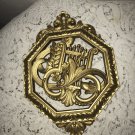 Vintage Homco Syroco Musical Wall Plaque Harp 7402 Hollywood Regency 1976 70s MC