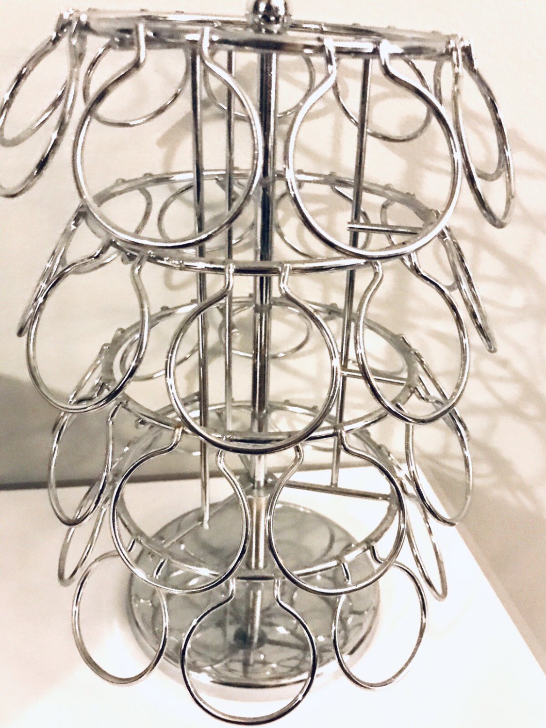 K Cup Pod Holder Tower Rack Space Saving Holds 36 Pods Chrome Home Coffee Bar