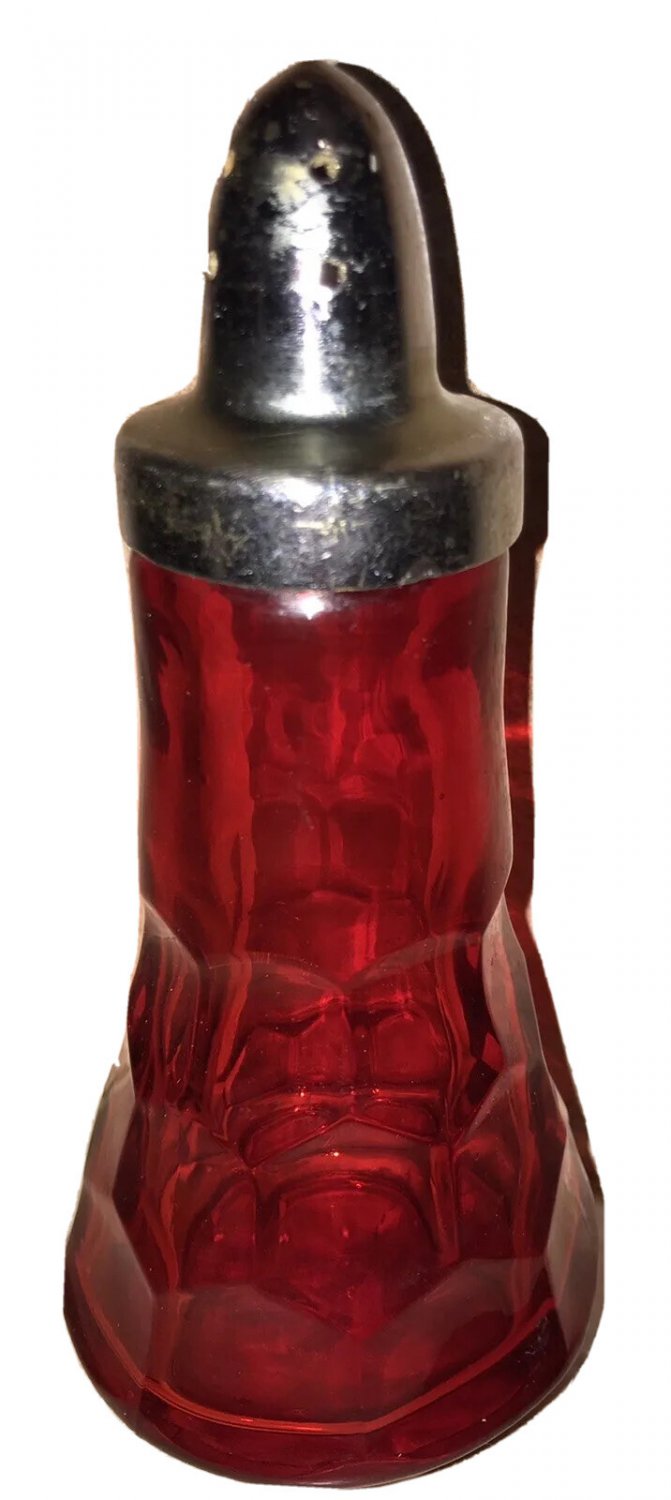 Vintage Viking Georgian Ruby Red Shaker 6920 MCM 1977 - 78 Retro Early American