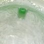 Uranium Glo Bowl Depression US Glass Green Rose Thorn Donna Rim Vintag Very RARE