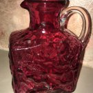 Vintage Pilgrim Glass Cranberry Cruet Vase Textured Romantic Pink Chic Decor