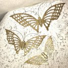 MCM Butterfly Decor Home Interior HOMCO Brass Metal Vintage Butterflies DIY 3pc