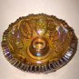 RARE LE Smith Candle Holder McKee Mold Vintage Amber Carnival Glass Glentec L@@K
