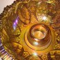 RARE LE Smith Candle Holder McKee Mold Vintage Amber Carnival Glass Glentec L@@K