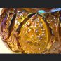 RARE LE Smith Candle Holder McKee Mold Vintage Amber Carnival Glass Glentec L@@K