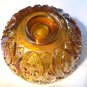 RARE LE Smith Candle Holder McKee Mold Vintage Amber Carnival Glass Glentec L@@K