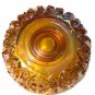 RARE LE Smith Candle Holder McKee Mold Vintage Amber Carnival Glass Glentec L@@K