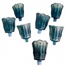 7 Vintage Candle Votive Cups Peg HOMCO Home Interiors Decor Smokey Blue Chic SEE
