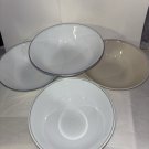 4 Corelle Serving Bowls Corning 8.25” White Ivory No Damage Great for Salads SEE