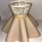 Vintage Ruffled Lampshade Plastic Lace Top Romantic Chic Vanity DIY Art UpCycle