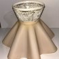 Vintage Ruffled Lampshade Plastic Lace Top Romantic Chic Vanity DIY Art UpCycle