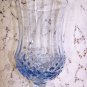 2 Votive Candle Holder Peg Ice Blue Cathedral Diamond HOMCO Regency Chic RARE