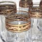 Wine Glasses Retro Wedding Elegant Gold Trim Regency Romantic Chic Vintage 6 Pcs