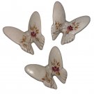 Vintage Homco Ceramic BUTTERFLIES Pink Roses 1970s Wall Decor MCM Lasting USA 3