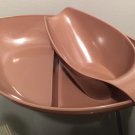 Vintage MELMAC Divided Bowl & Gravy Boat MCM Mar Crest Camper RV Travel Picnic