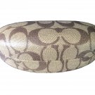 REAL COACH Case SUNGLASSES Brown Tan Designer Retro Smoke Free Clean LARGE Size