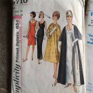Vtg Dress Pattern Sewing Mid Century Evening Formal Gown 50s Mad Men Sz 16 Retro
