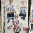 Vtg Apron Pattern 3206 Simplicity Med 14 - 16 Mad Men 50s Mid Century Sewing