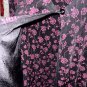 Cardigan Cami Top Combo Pink Roses on Black Romantic Chic Plus 58â Bust 4X / 5X