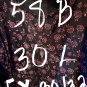 Cardigan Cami Top Combo Pink Roses on Black Romantic Chic Plus 58â Bust 4X / 5X