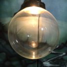 Vintage Ball Light Hanging wChain MCM Clear Glass Add Anything Inside DIY Flower