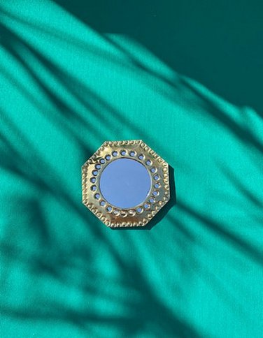 Small brass mirror moroccan handmade wall decor