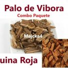 QUINA ROJA & PALO DE VIBORA 6 bags Cinchona Bark PERUVIEN BARK SNAKE BARK