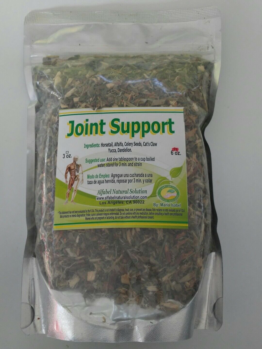 Hierbas mexicanas joint support huesos artritis dolor acido urico te 6 oz