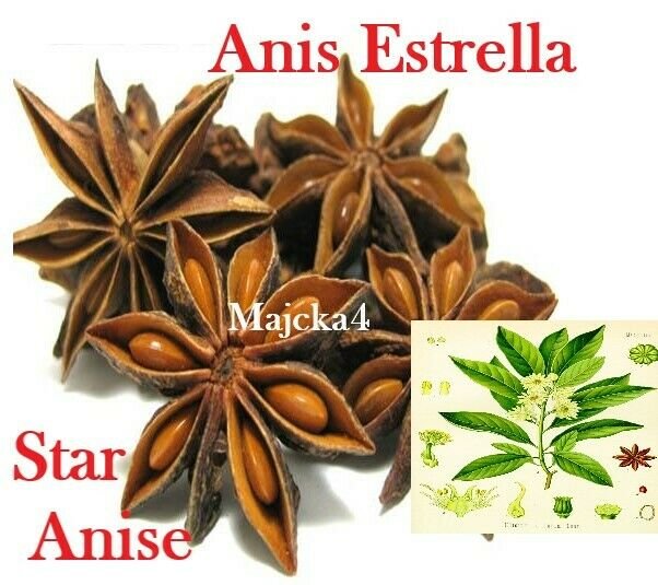 Anis Estrella Flor de Anis 3 oz Star Anise Illicium verum Aniz de Estrella