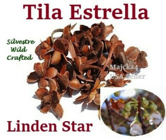 Te de Tila flor Estrella 6 BOLSAS 4oz Tilo hierbas nervios relajar Linden Star